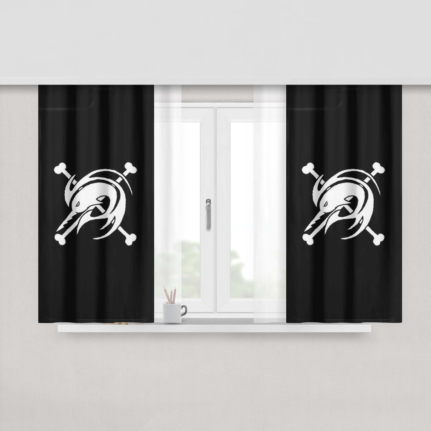 Arlong Pirates Baseball Peach Skin Window Curtains