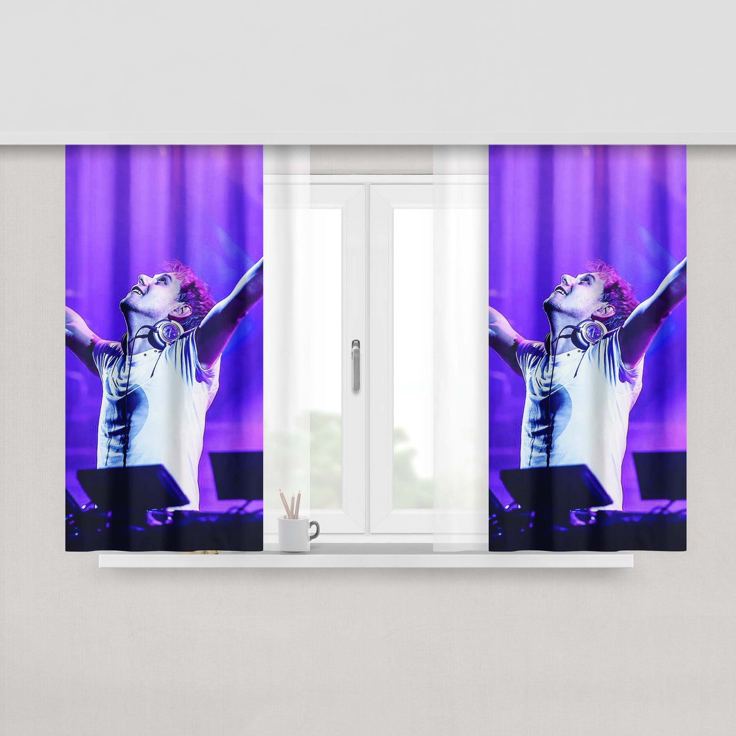 Armin Van Buuren Dj Peach Skin Window Curtains