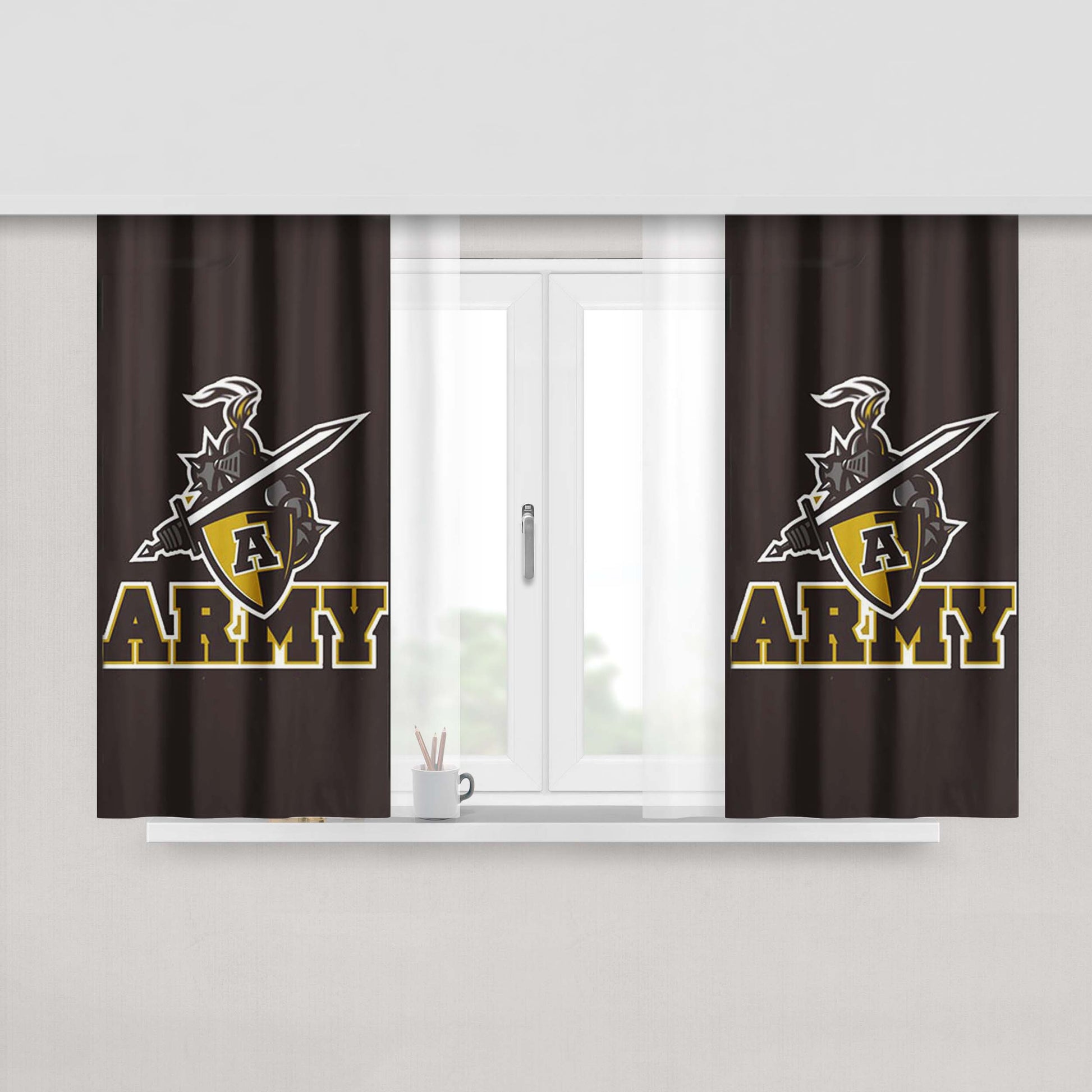 Army'S Amino Peach Skin Window Curtains
