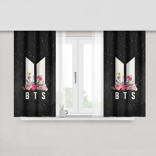Army Black Knights Peach Skin Window Curtains