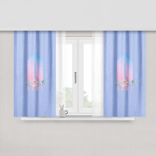 Army Camouflage Peach Skin Window Curtains