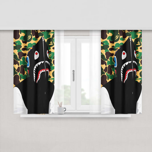 Army Flower Peach Skin Window Curtains