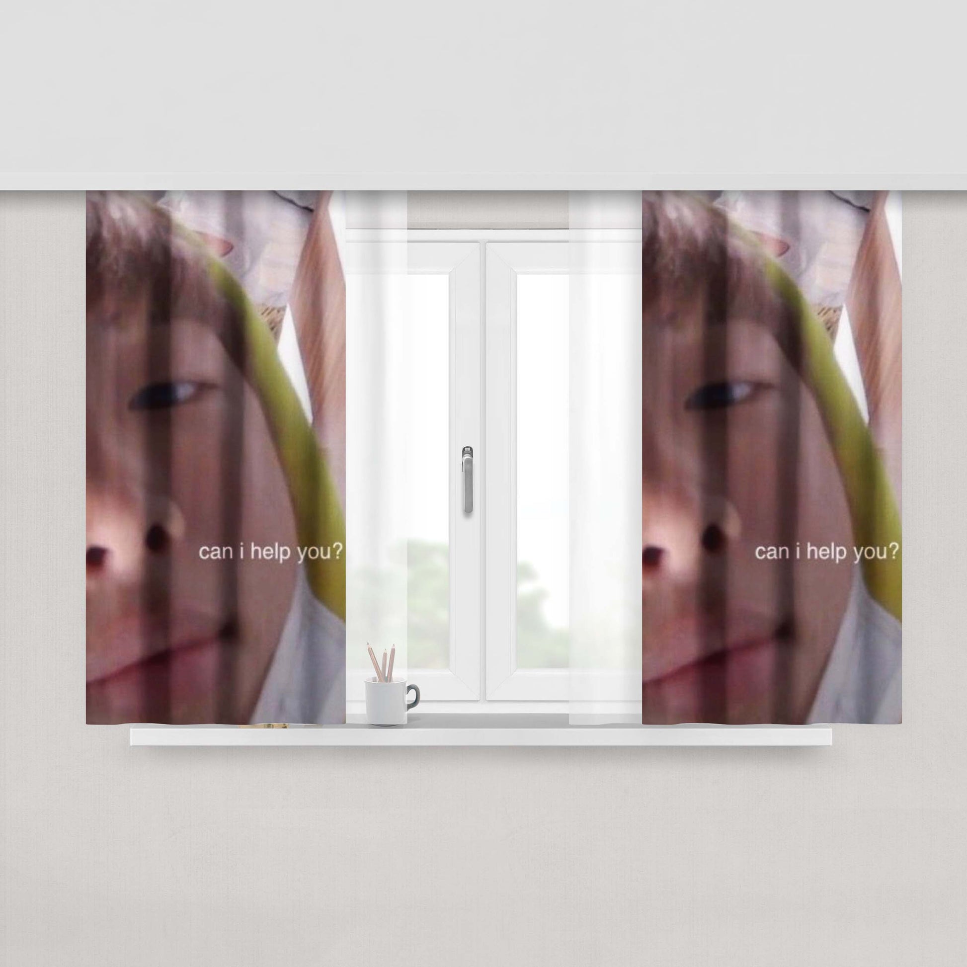 Army Peach Skin Window Curtains