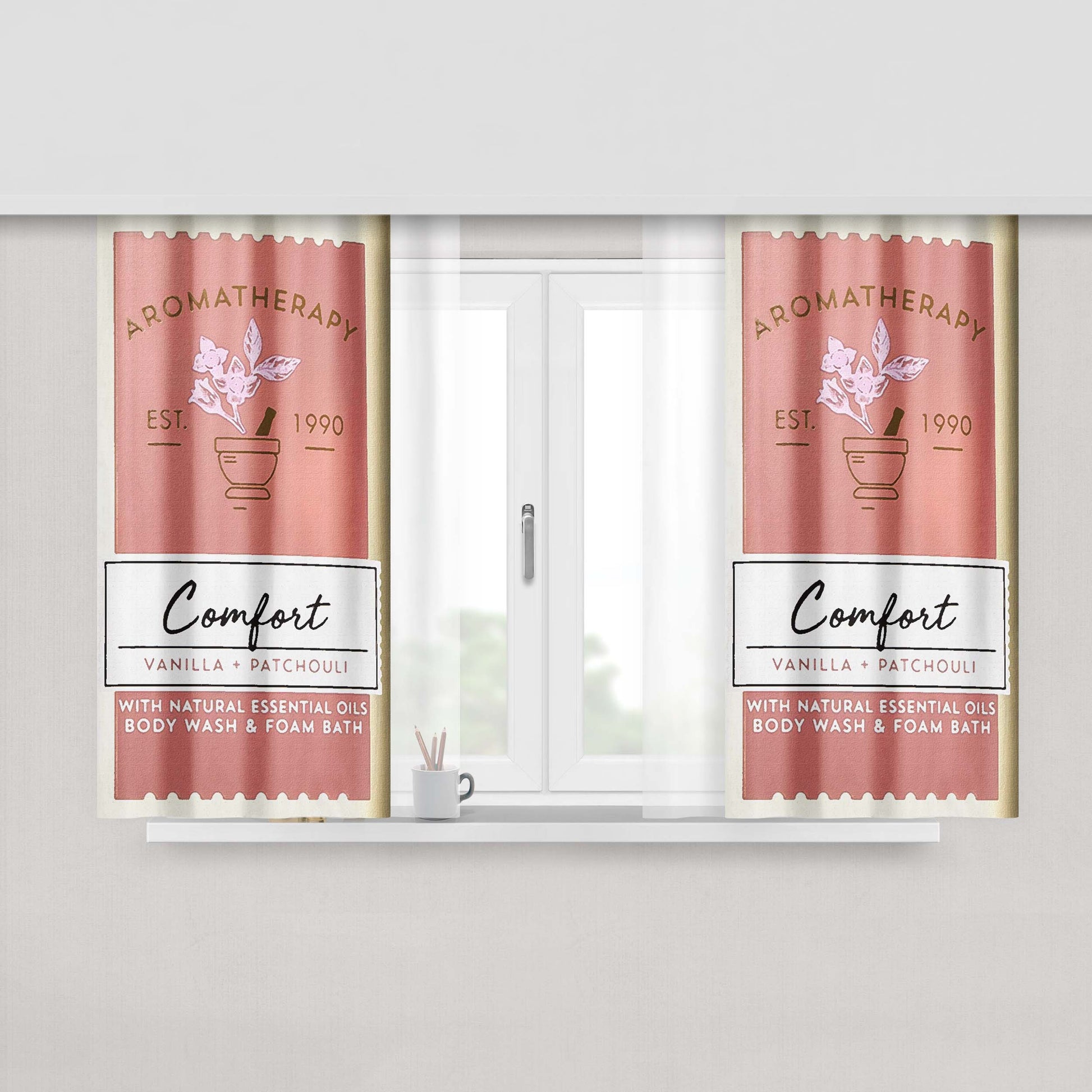 Aromatherapy Est Peach Skin Window Curtains