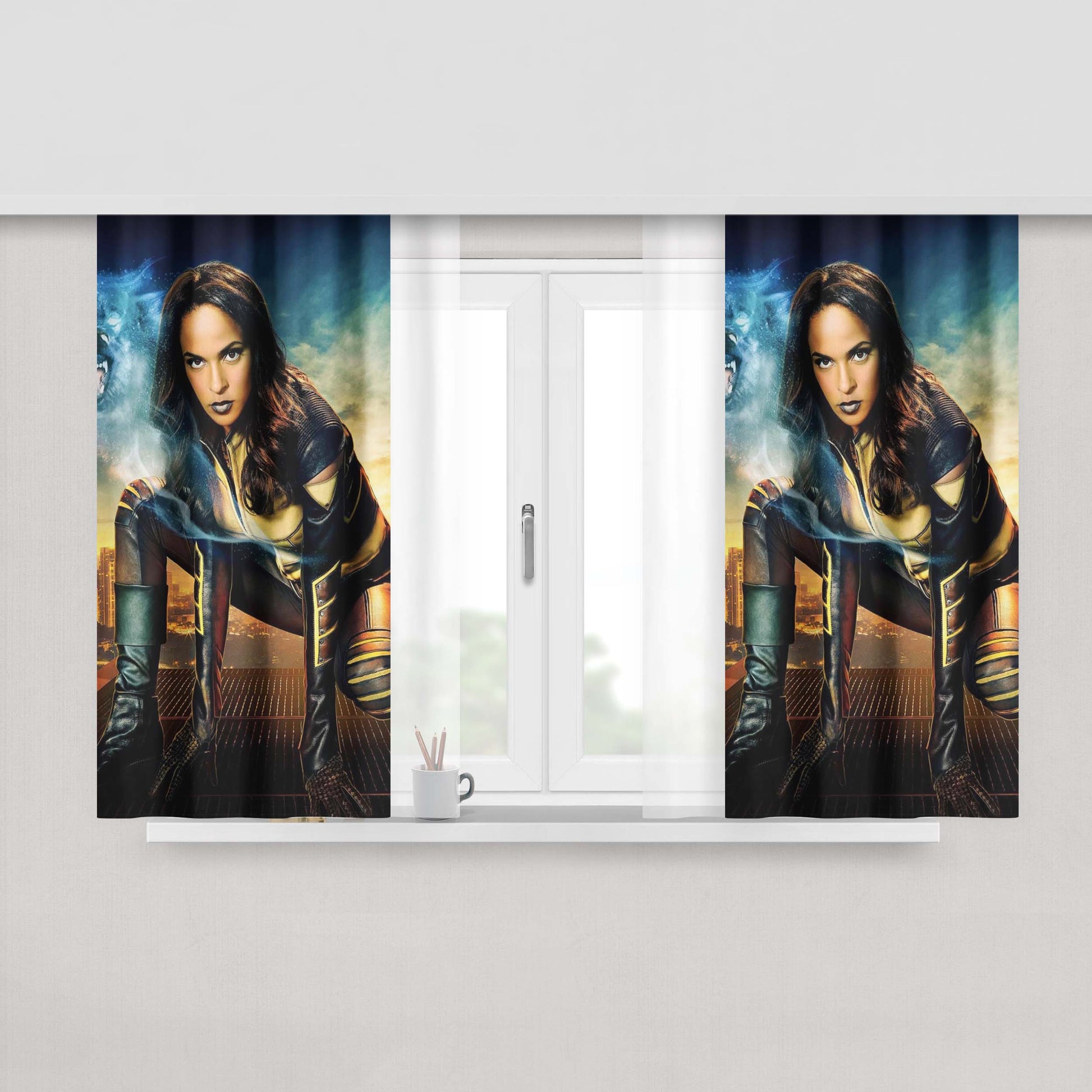 Arrow Season 4 Peach Skin Window Curtains