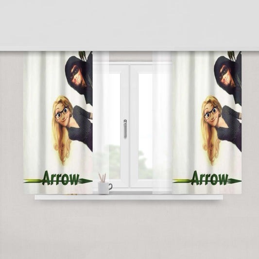 Arrow With Flynn And Rapunzel Peach Skin Window Curtains