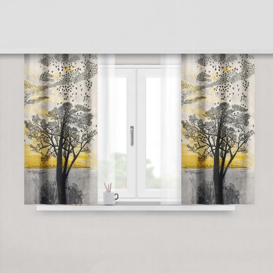 Art Bird Fenom Artist Peach Skin Window Curtains