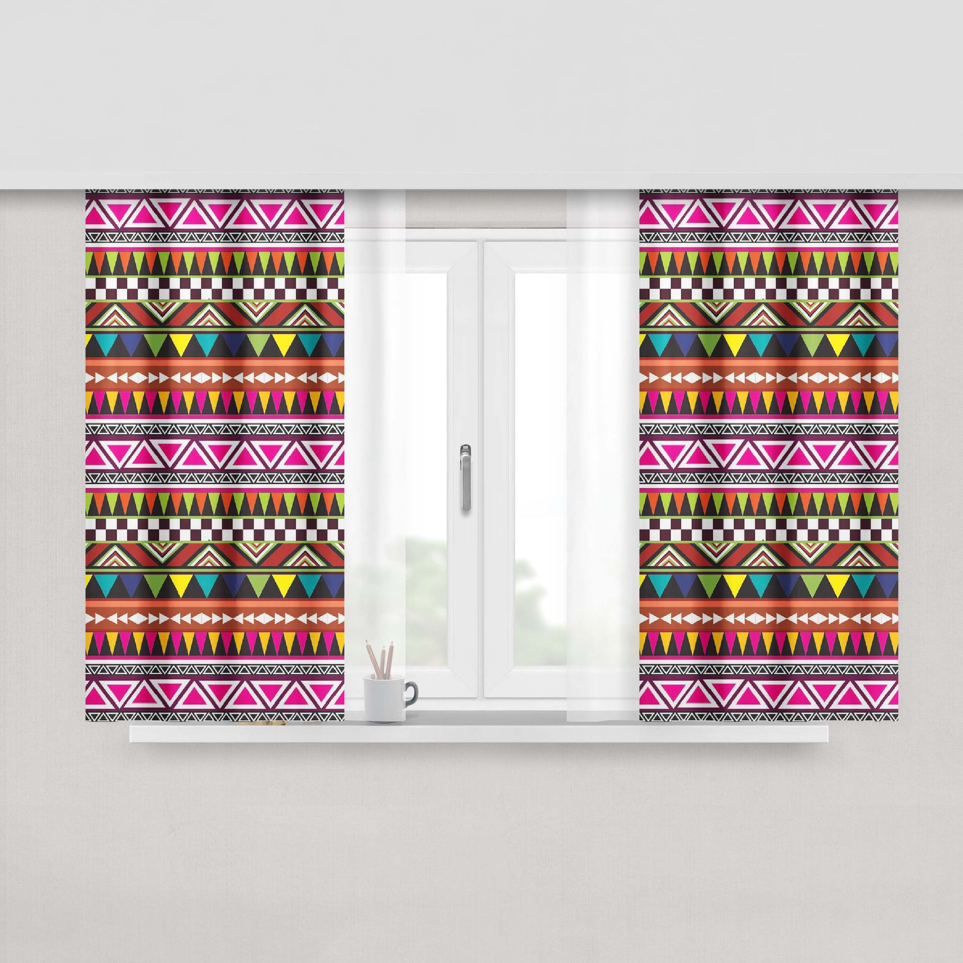 Art Carpet Peach Skin Window Curtains