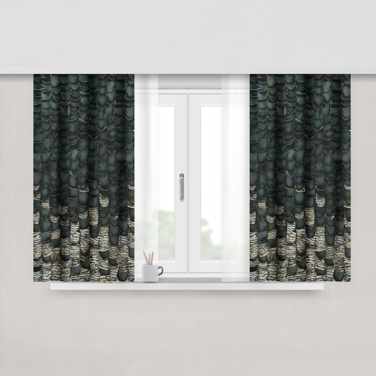 Art Case No Batch Peach Skin Window Curtains