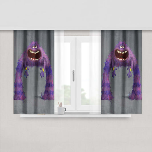 Art Monster University Peach Skin Window Curtains