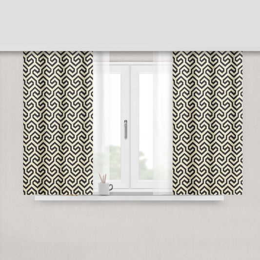 Art Mural Classic Peach Skin Window Curtains