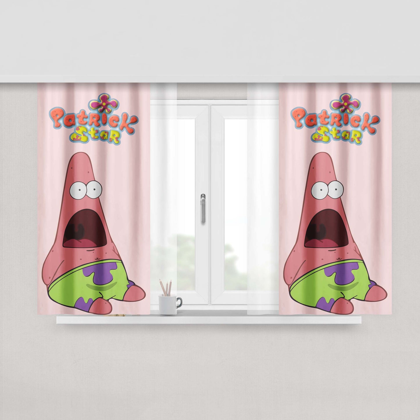 Art Patrick Peach Skin Window Curtains