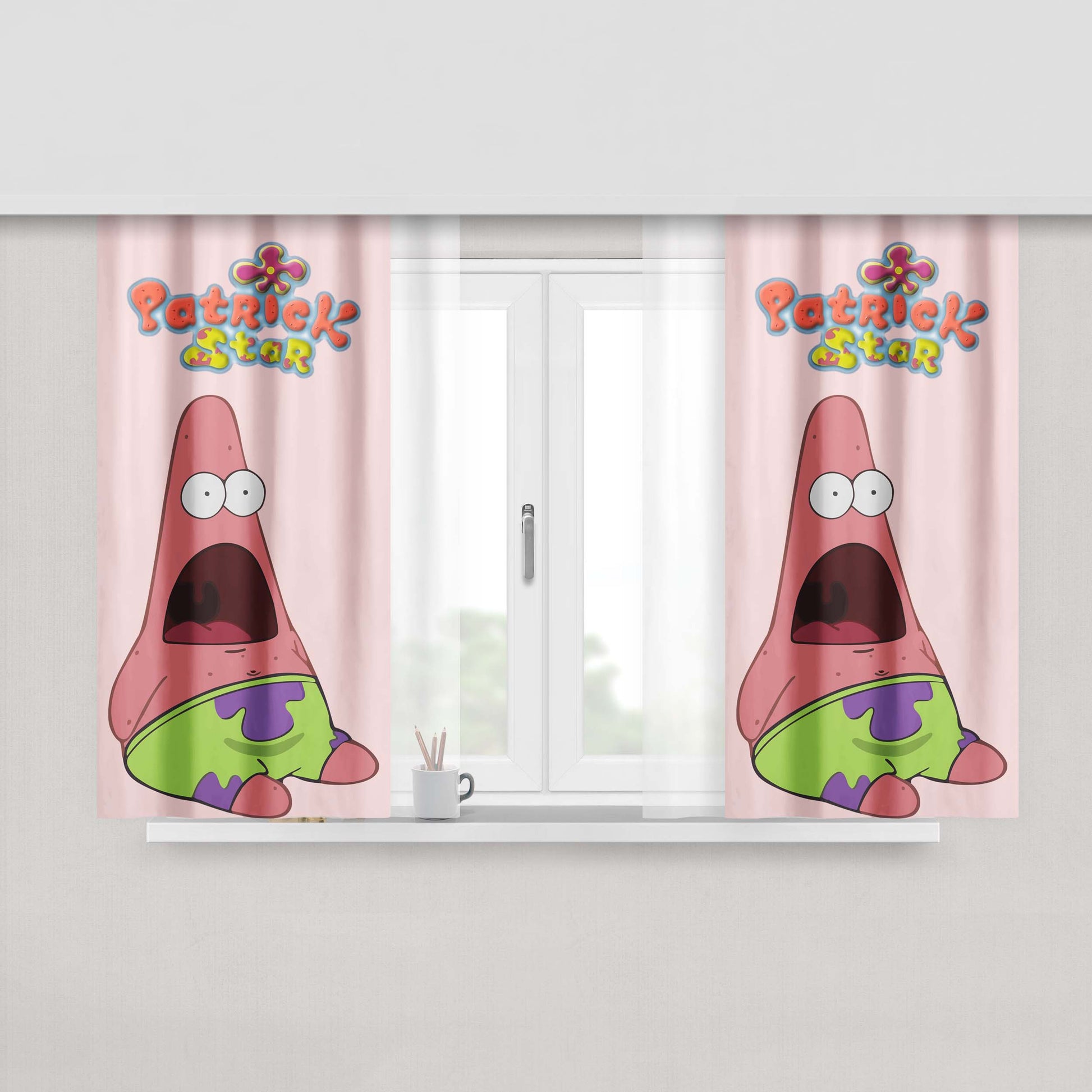 Art Patrick Peach Skin Window Curtains