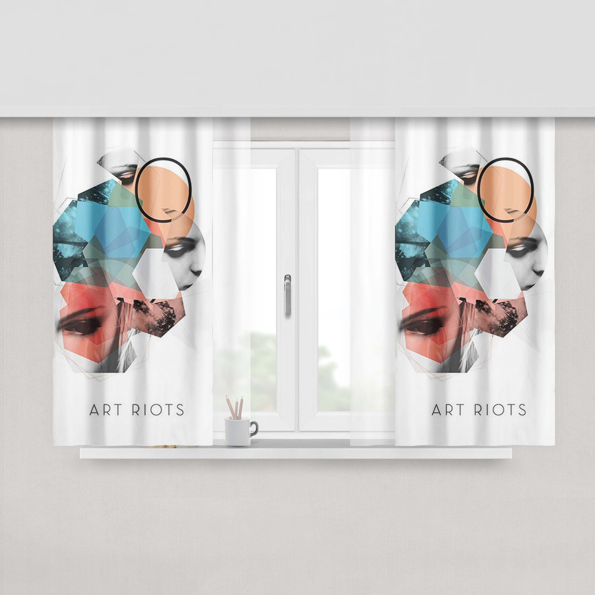 Art Riots Peach Skin Window Curtains