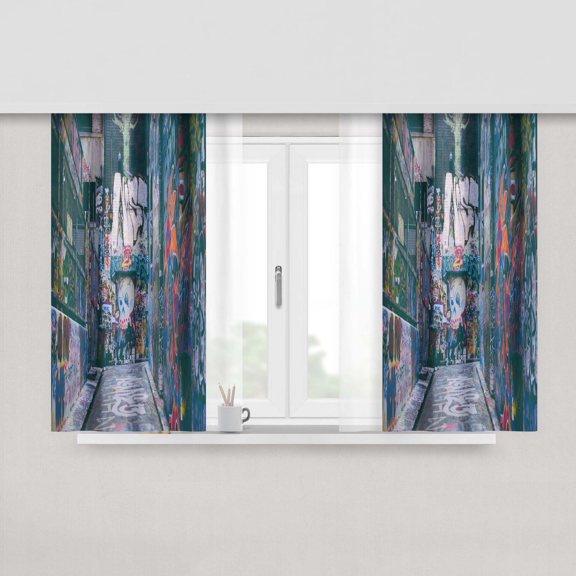 Arts & Culture Peach Skin Window Curtains