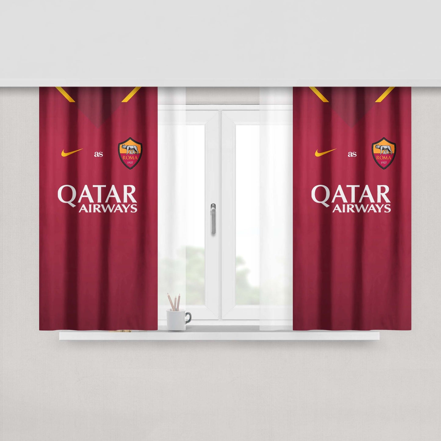 As Roma Kit Peach Skin Window Curtains