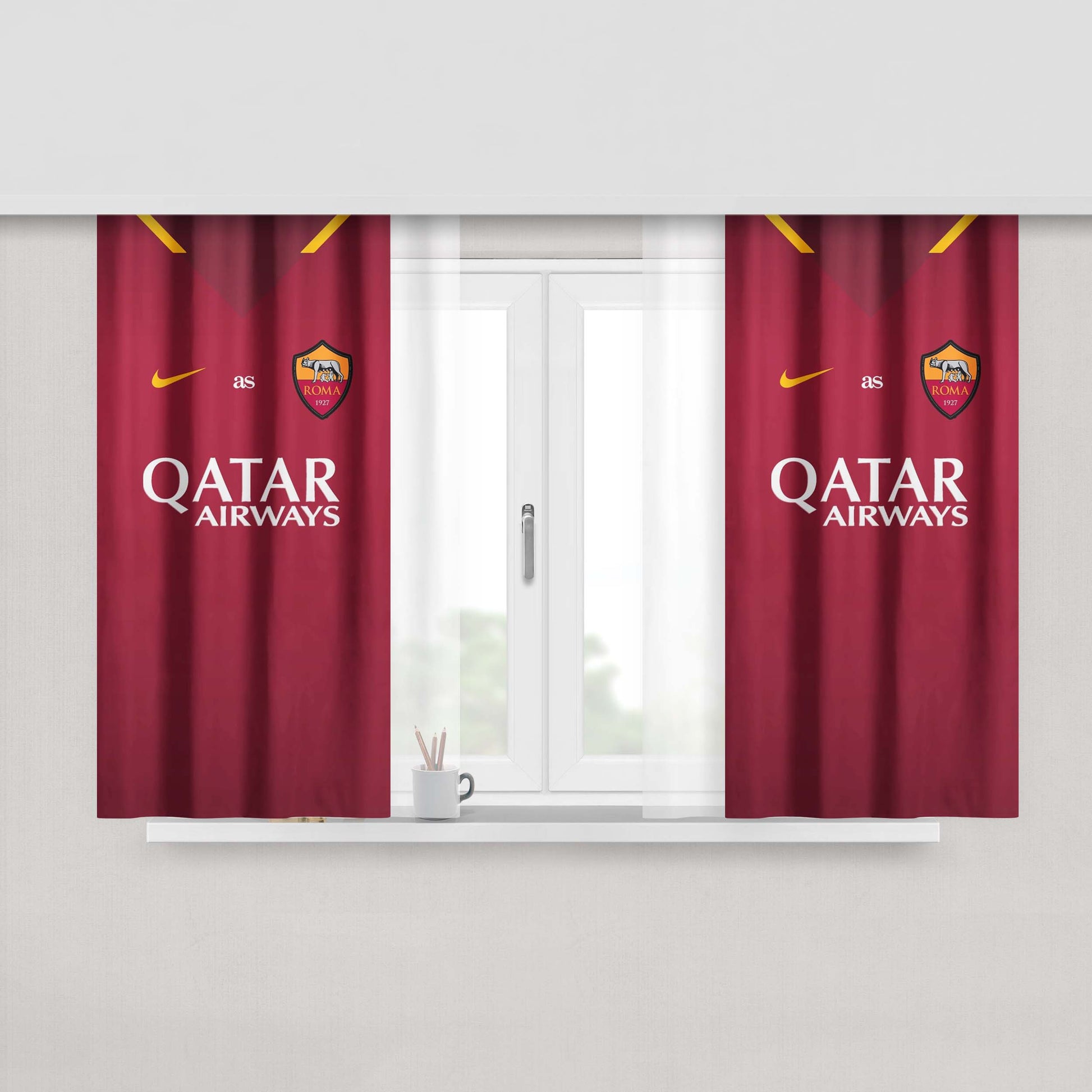 As Roma Kit Peach Skin Window Curtains