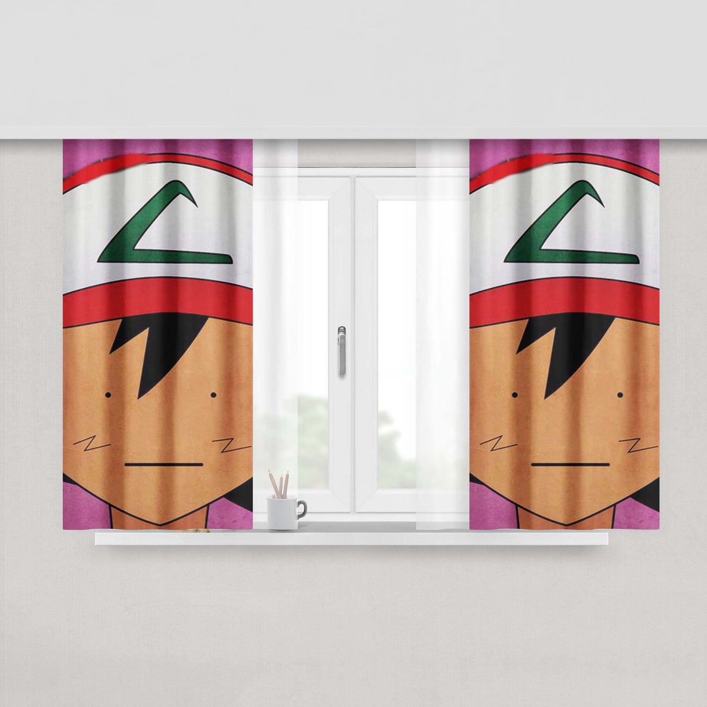 Ash Ditto Peach Skin Window Curtains