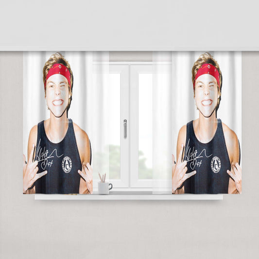 Ashton Irwin She Loooks So Peach Skin Window Curtains