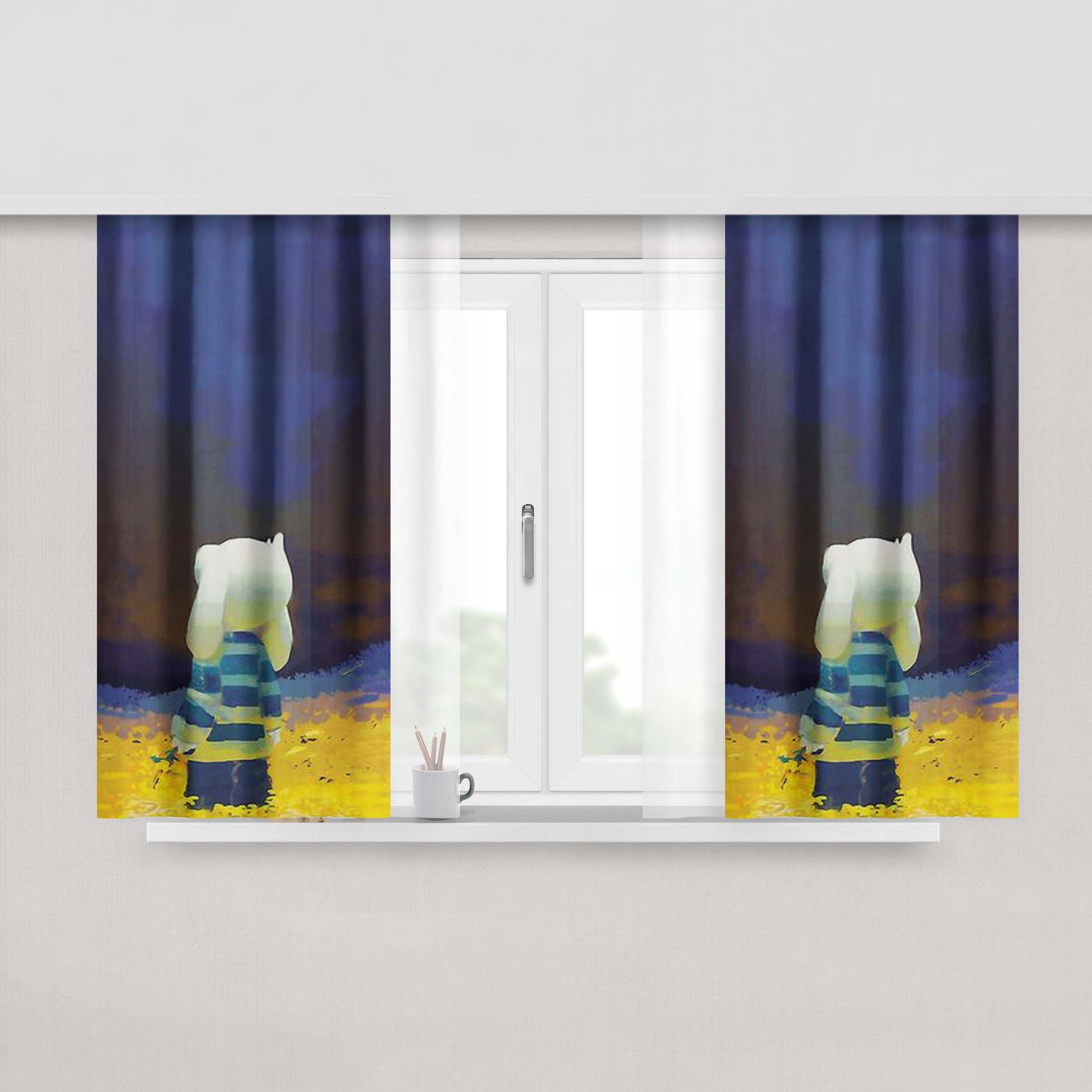 Asriel Undertale Peach Skin Window Curtains