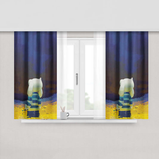 Asriel Undertale Peach Skin Window Curtains