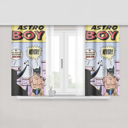 Astro Boy Comic Peach Skin Window Curtains