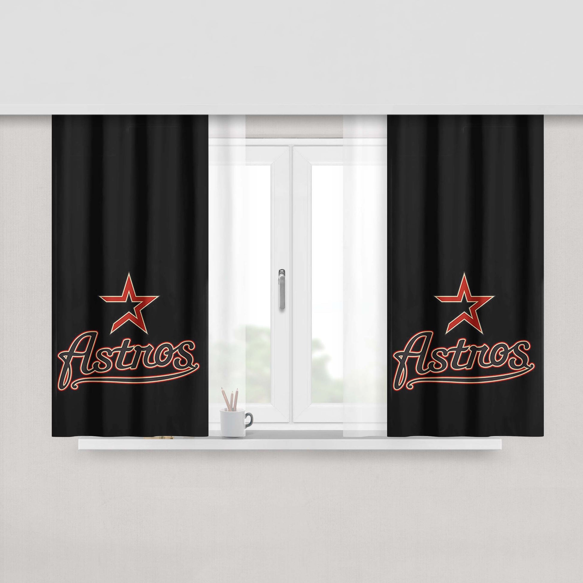 Astros Hoston Peach Skin Window Curtains