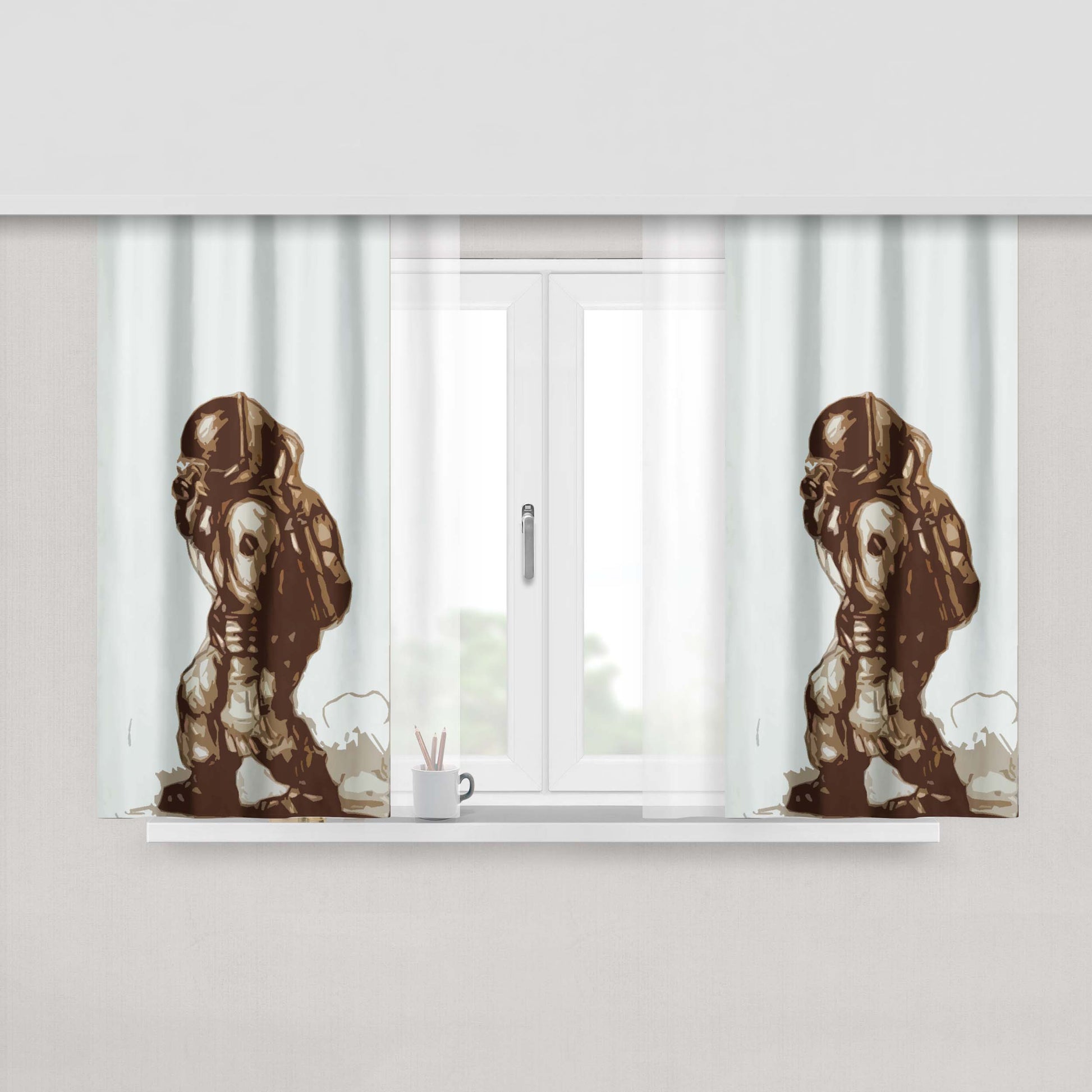 Astrounot Peach Skin Window Curtains