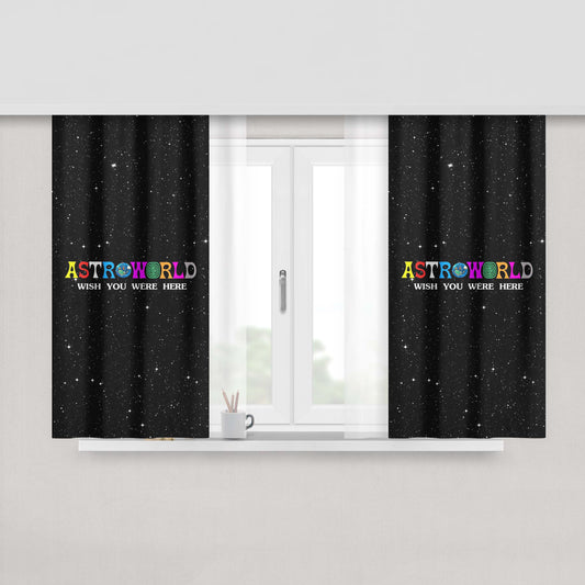 Astroworld Travis Scott Peach Skin Window Curtains