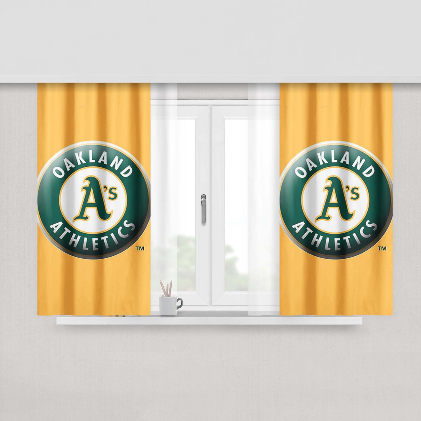 Athletic Oaklan Peach Skin Window Curtains