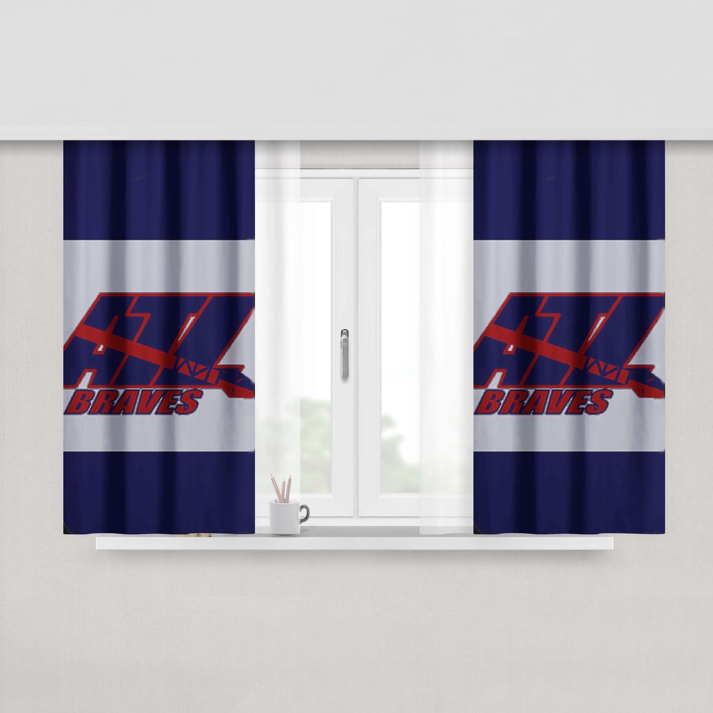 Ati Braves Peach Skin Window Curtains