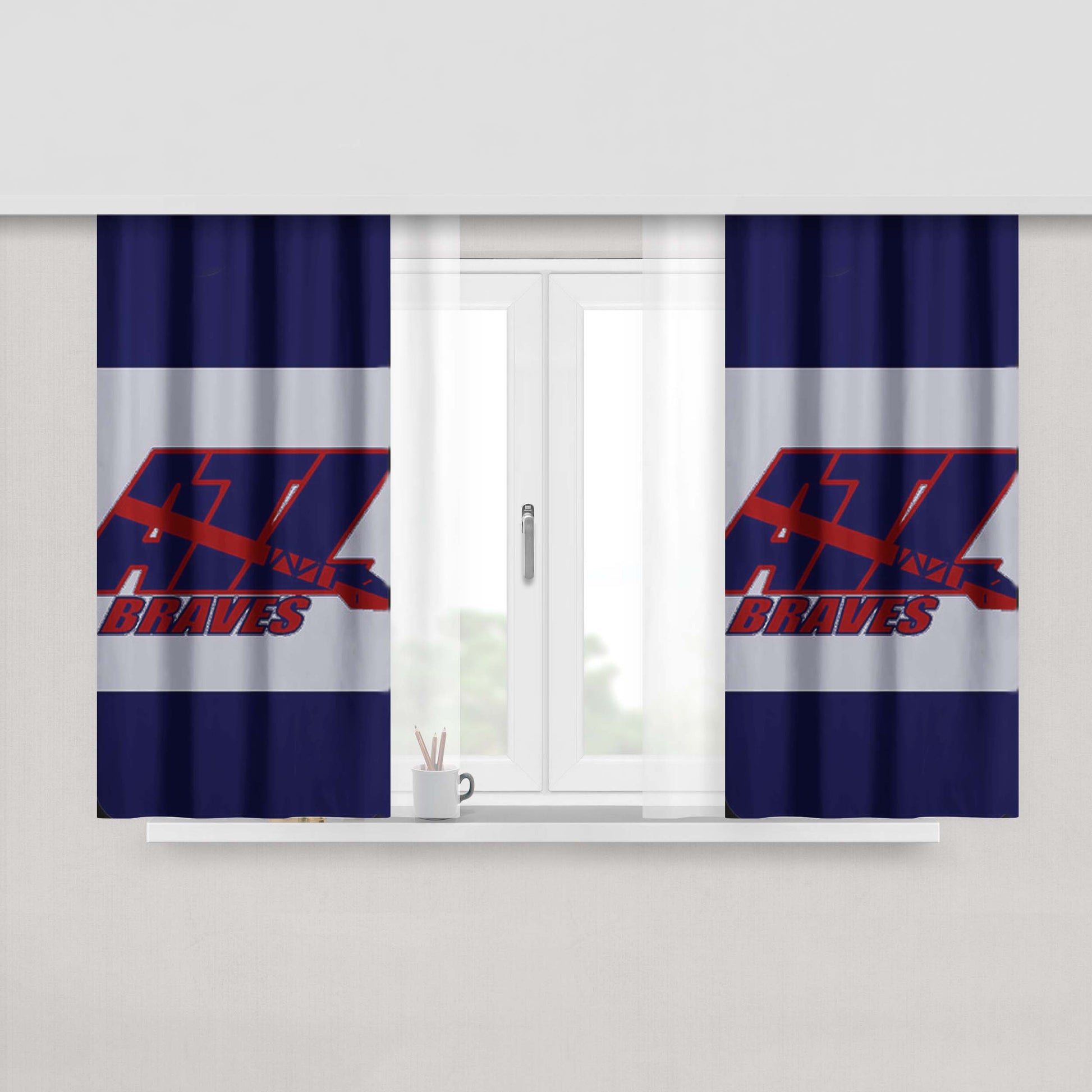 Ati Braves Peach Skin Window Curtains