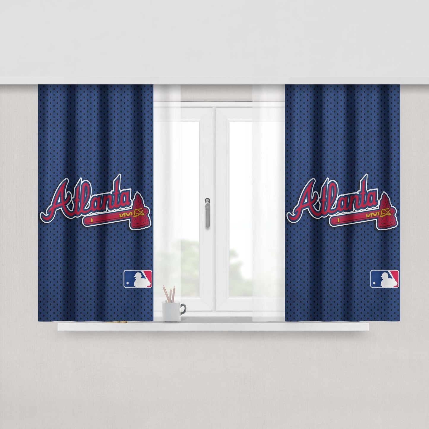 Atlanta Braves Wallpaper Iphone Peach Skin Window Curtains