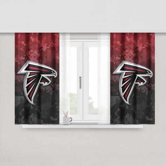 Atlanta Falcons Army Camo Peach Skin Window Curtains