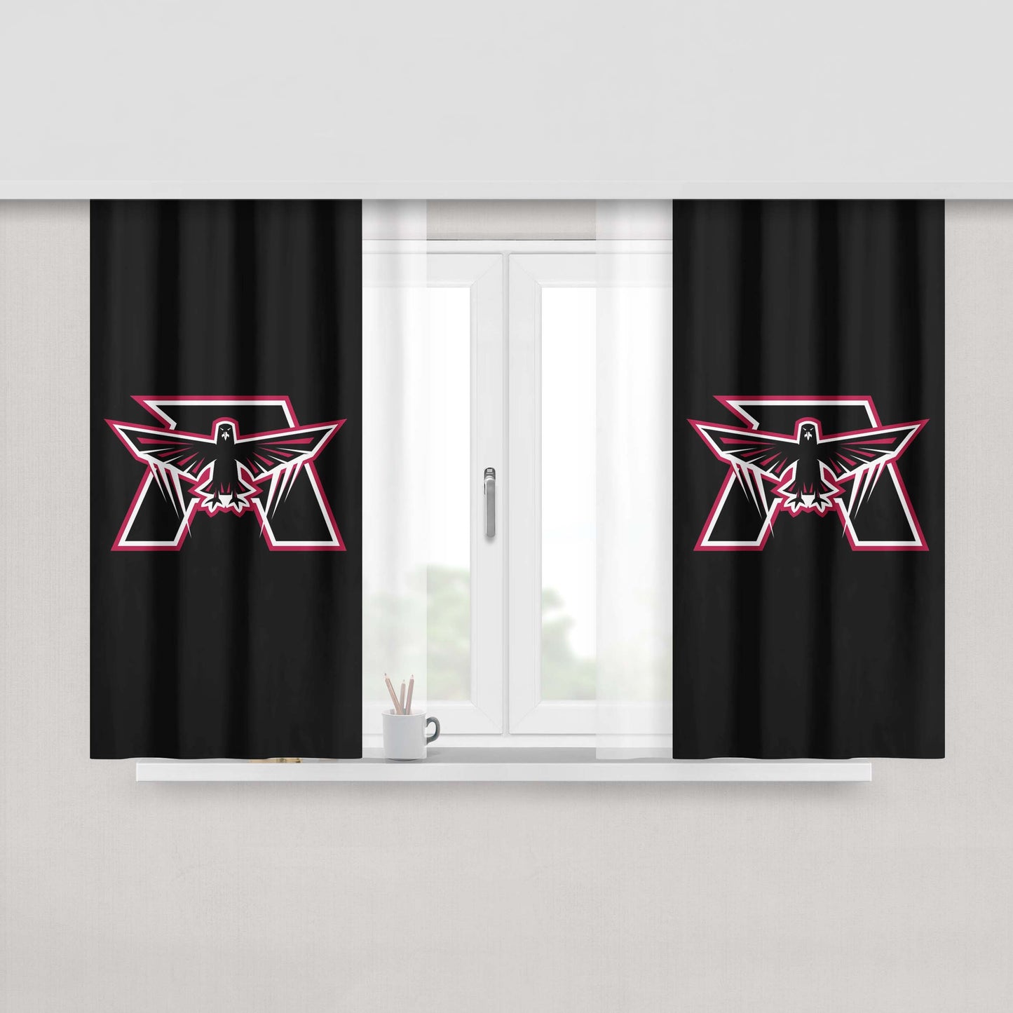 Atlanta Falcons Clipart Peach Skin Window Curtains