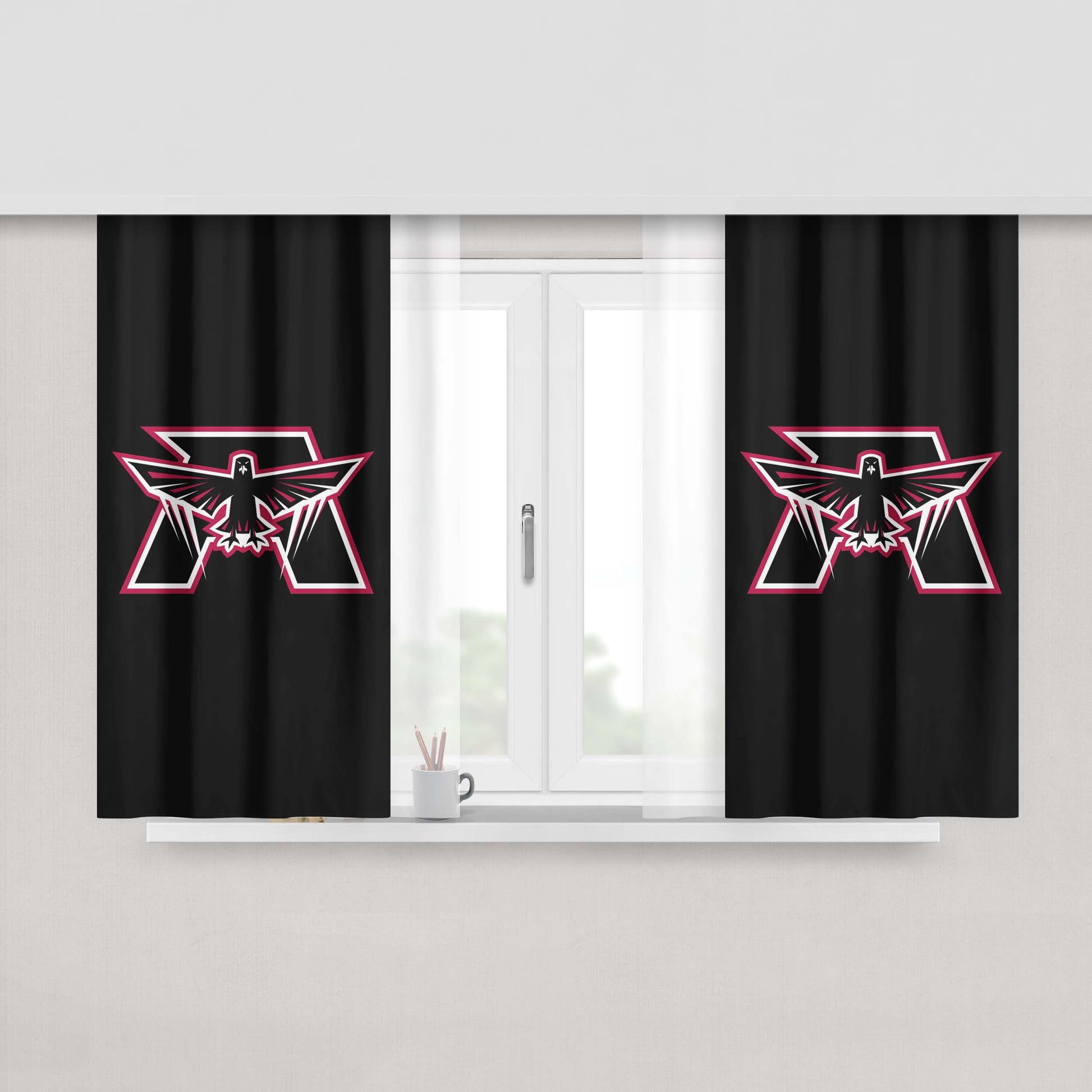 Atlanta Falcons Clipart Peach Skin Window Curtains