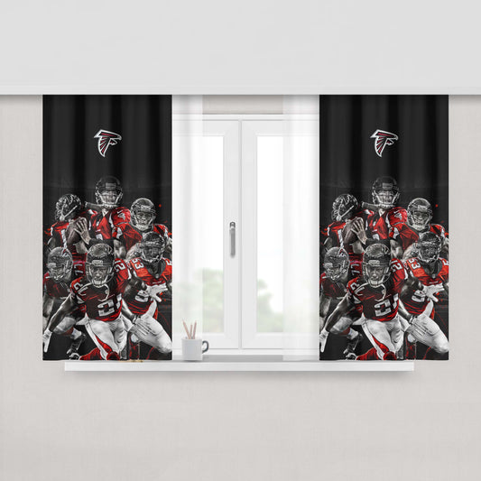 Atlanta Falcons Desktop Clipart Peach Skin Window Curtains