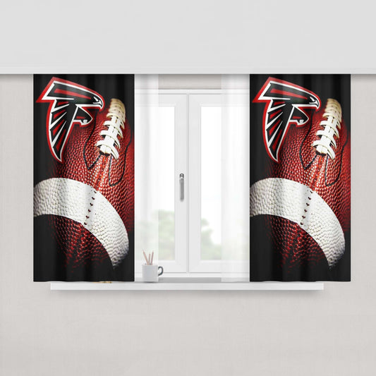 Atlanta Falcons Game Day Peach Skin Window Curtains