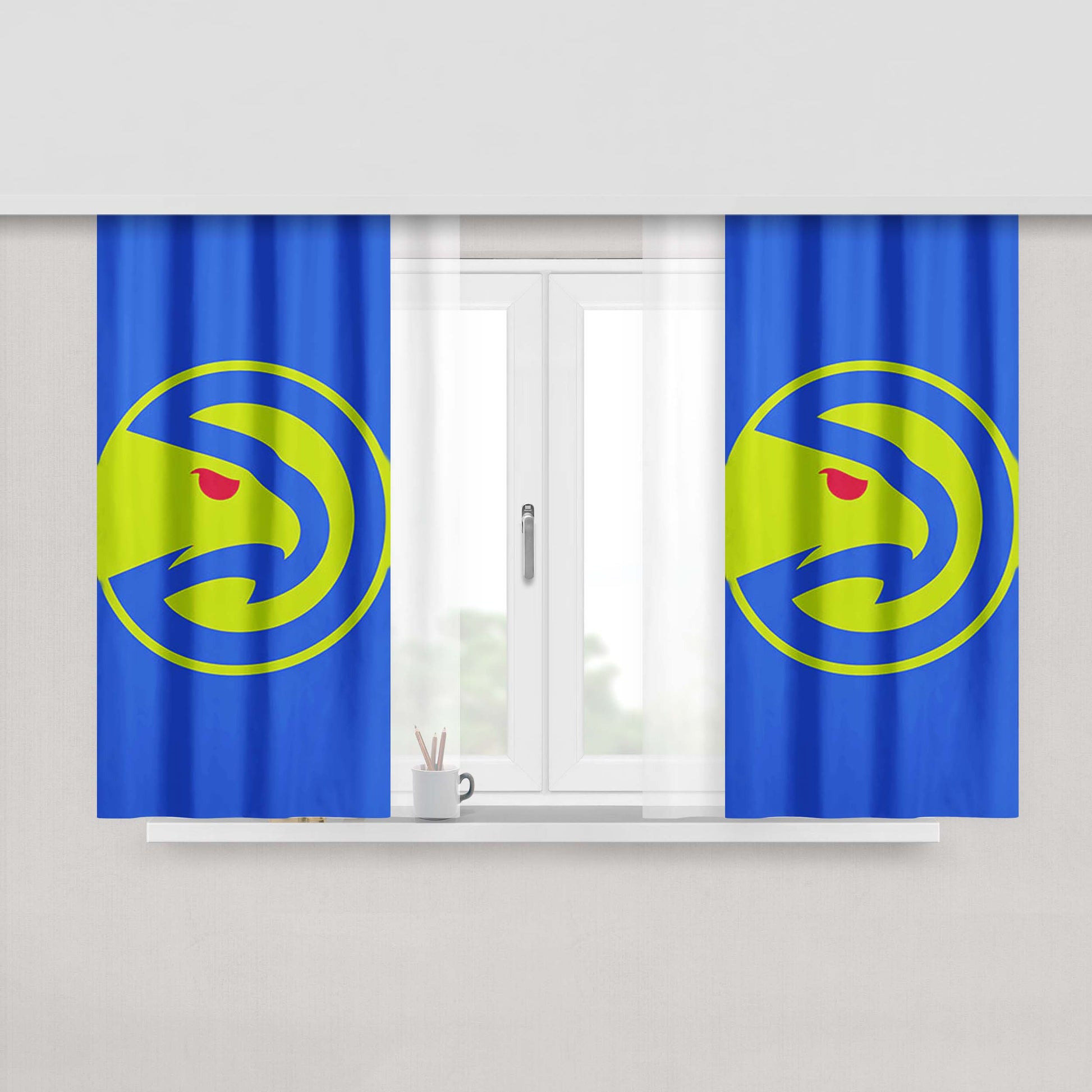 Atlanta Hawks Alternate Peach Skin Window Curtains