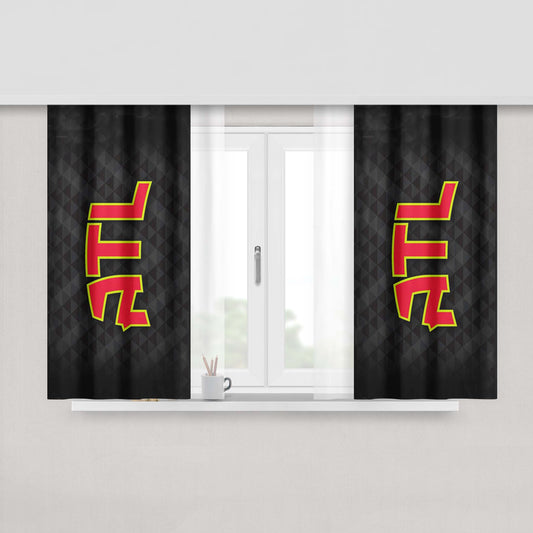 Atlanta Hawks Atl Peach Skin Window Curtains