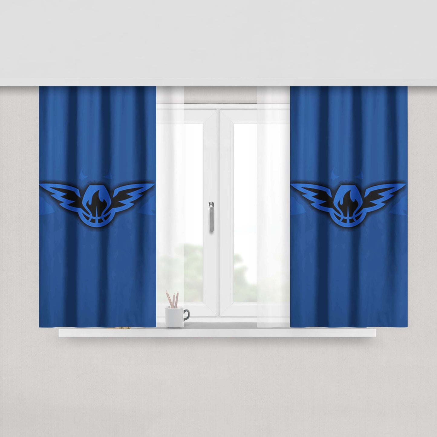 Atlanta Hawks Leaked Peach Skin Window Curtains
