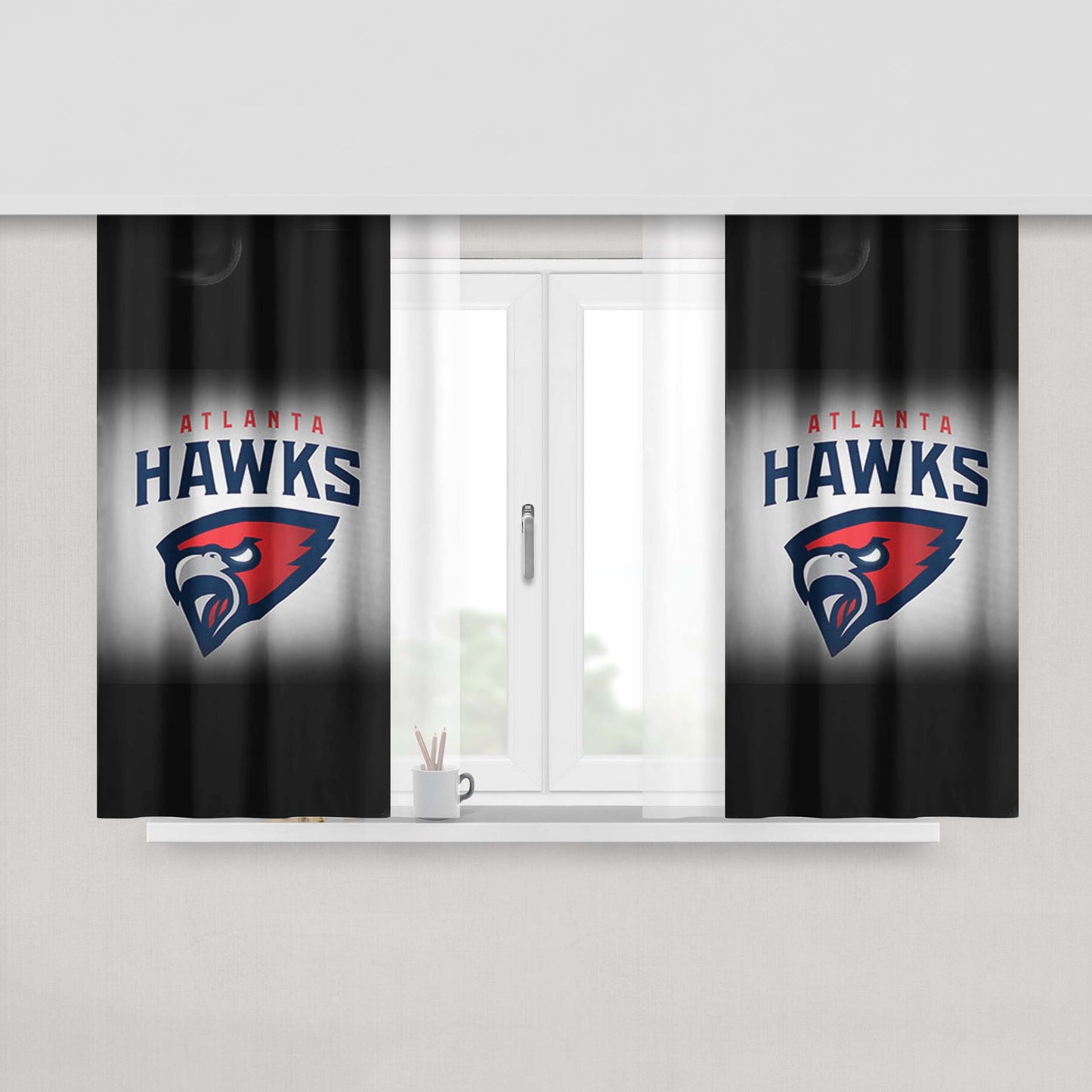 Atlanta Hawks Presentation Peach Skin Window Curtains
