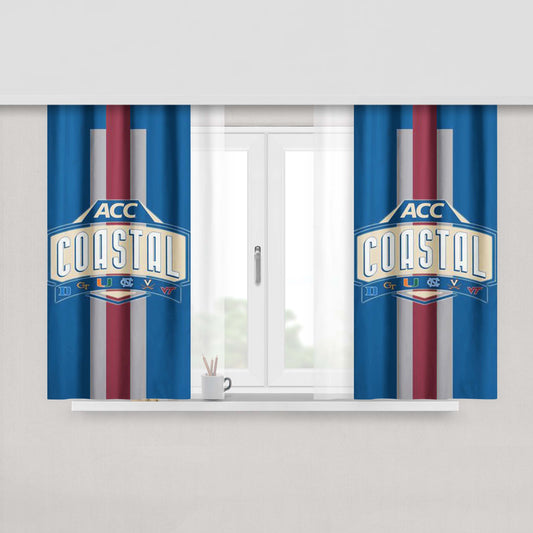 Atlantic Coast Conference Sign Peach Skin Window Curtains