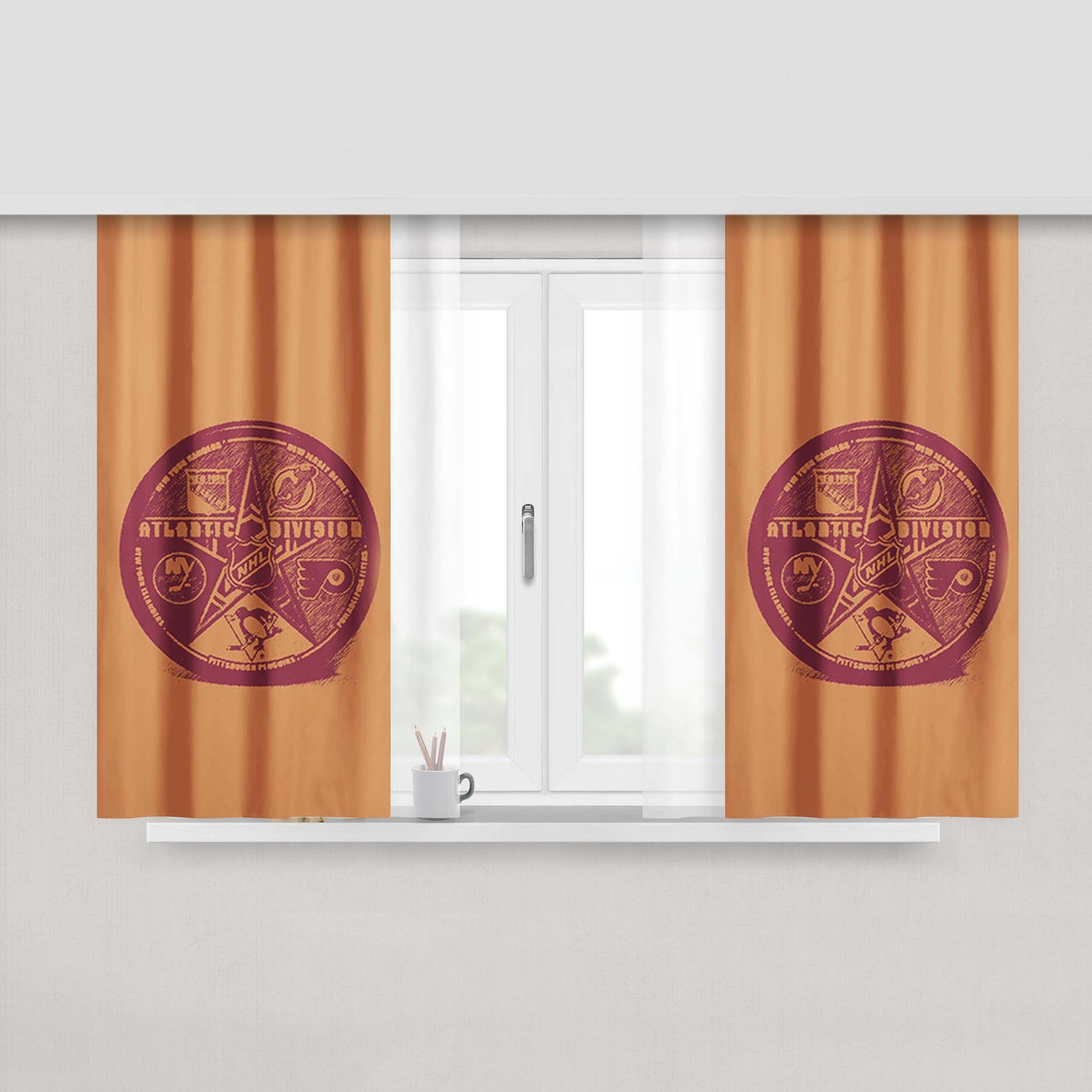 Atlentic Division Peach Skin Window Curtains