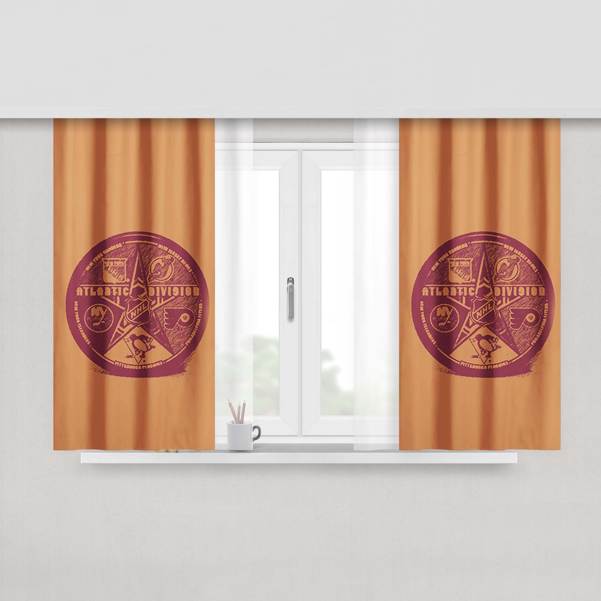 Atlentic Division Peach Skin Window Curtains
