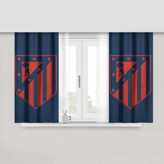 Atletiko Madrid Peach Skin Window Curtains