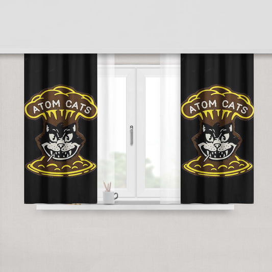 Atom Cats Peach Skin Window Curtains
