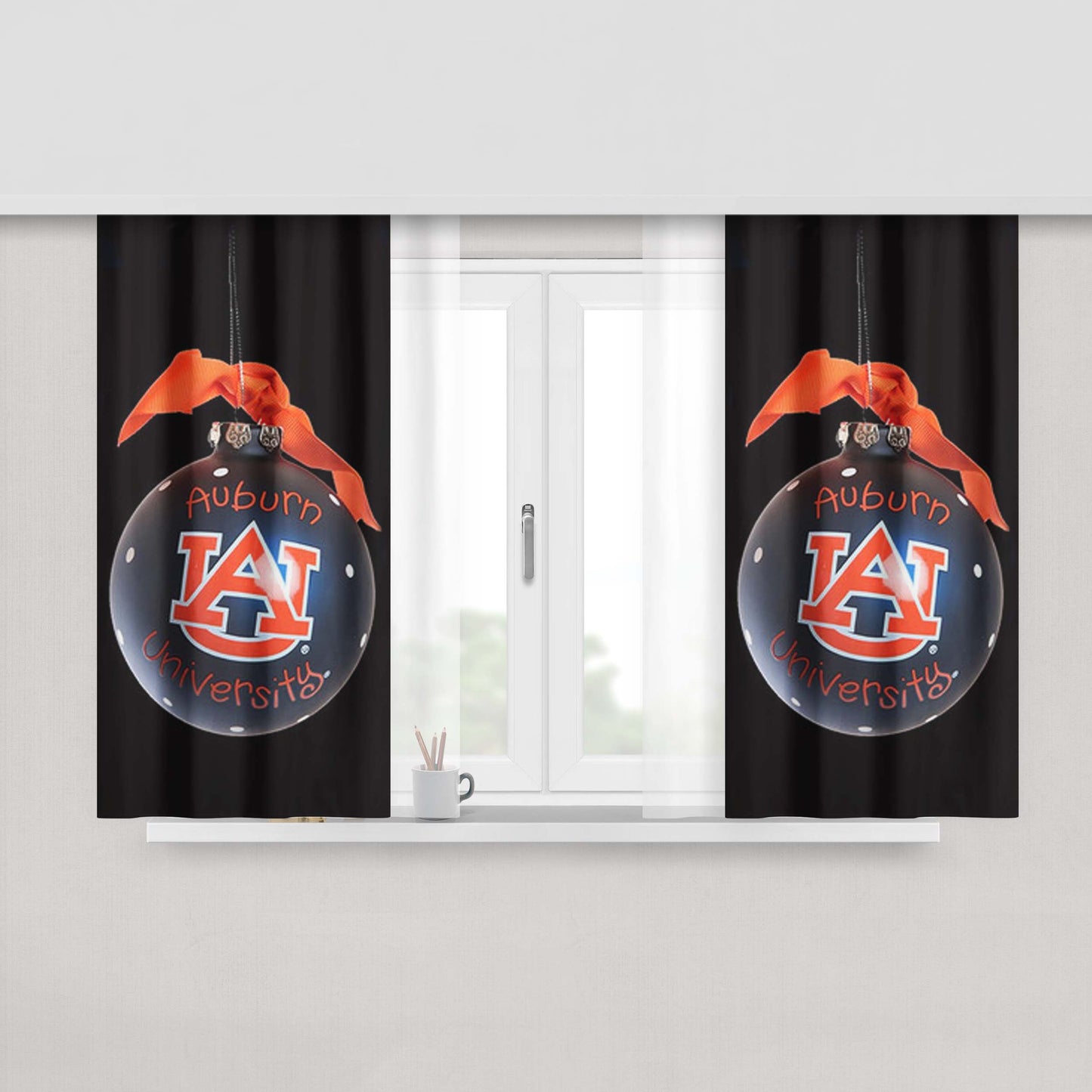 Auburn University War Eagle Peach Skin Window Curtains