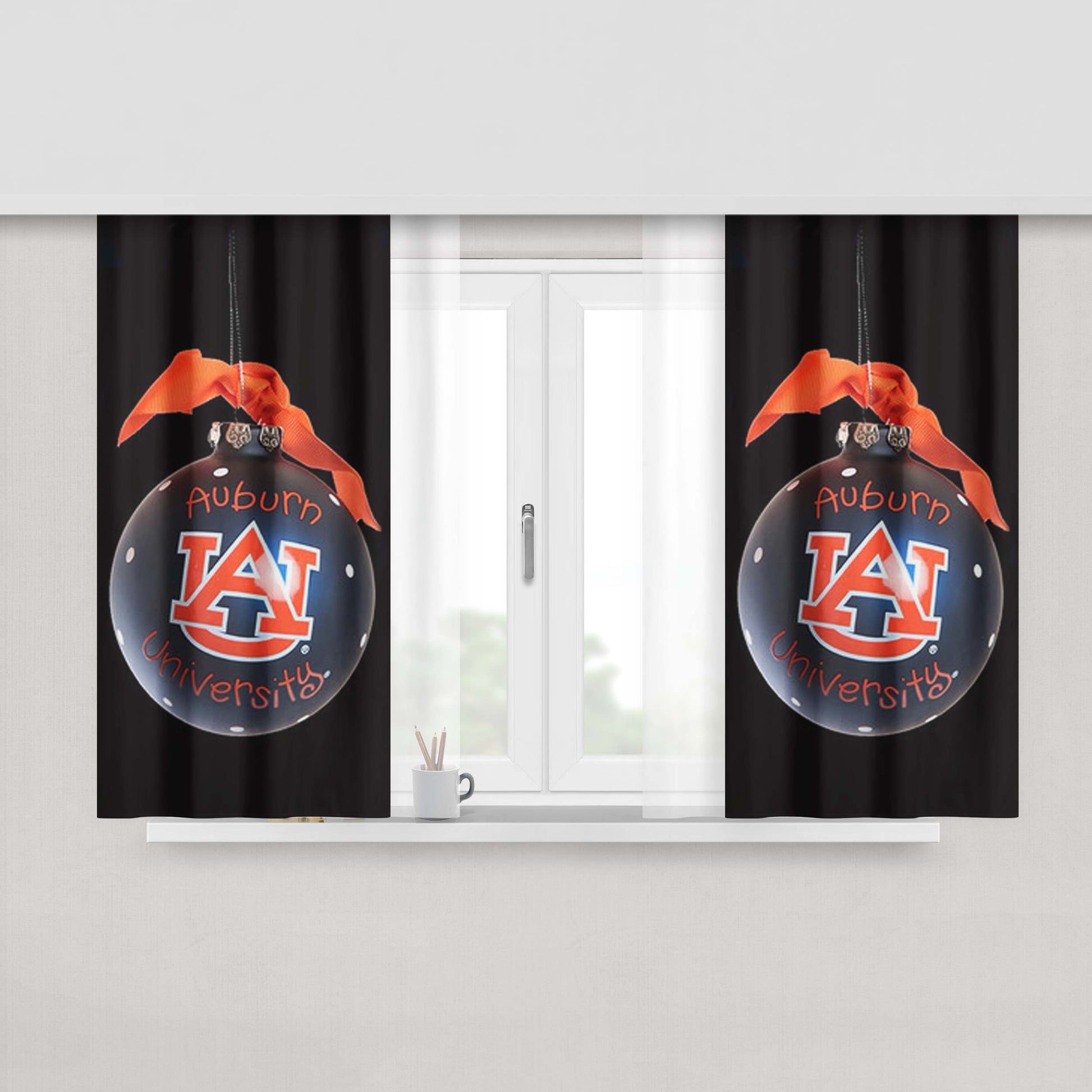Auburn University War Eagle Peach Skin Window Curtains