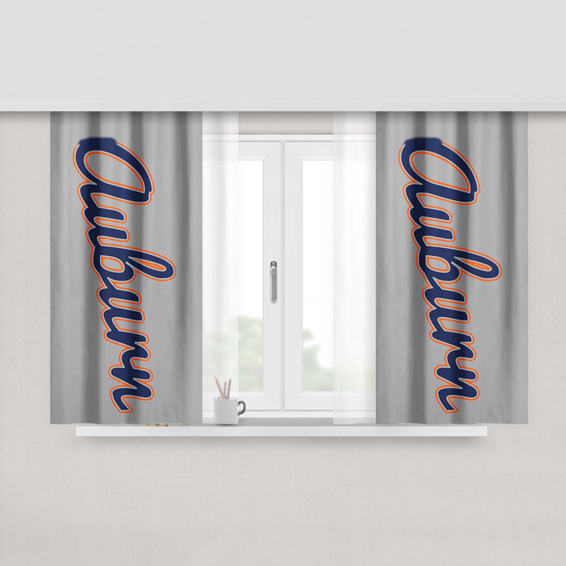 Auburn Peach Skin Window Curtains
